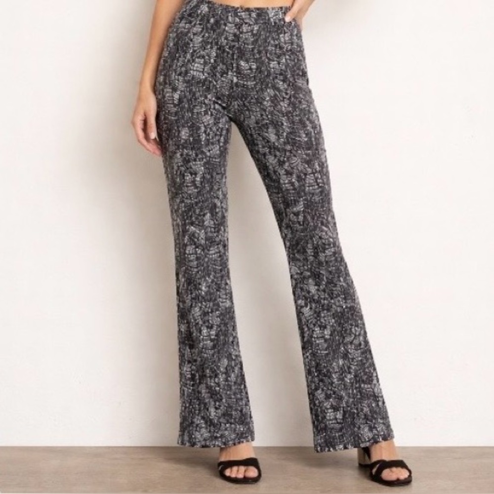 Easywear CHICO'S pull on Black White wide legs New pants 3XL - Picture 1 of 10